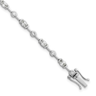 14kw 2 1/5ct Lab Grown Diamond VS+ F+ Fancy Complete Bracelet