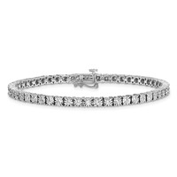 Sterling Silver 1ct Lab Grown Diamond VS SI+ G+ Comp Tennis Bracelet view 3