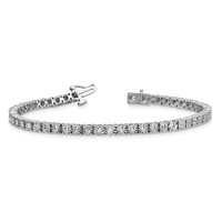 Sterling Silver 1ct Lab Grown Diamond VS SI+ G+ Comp Tennis Bracelet view 5
