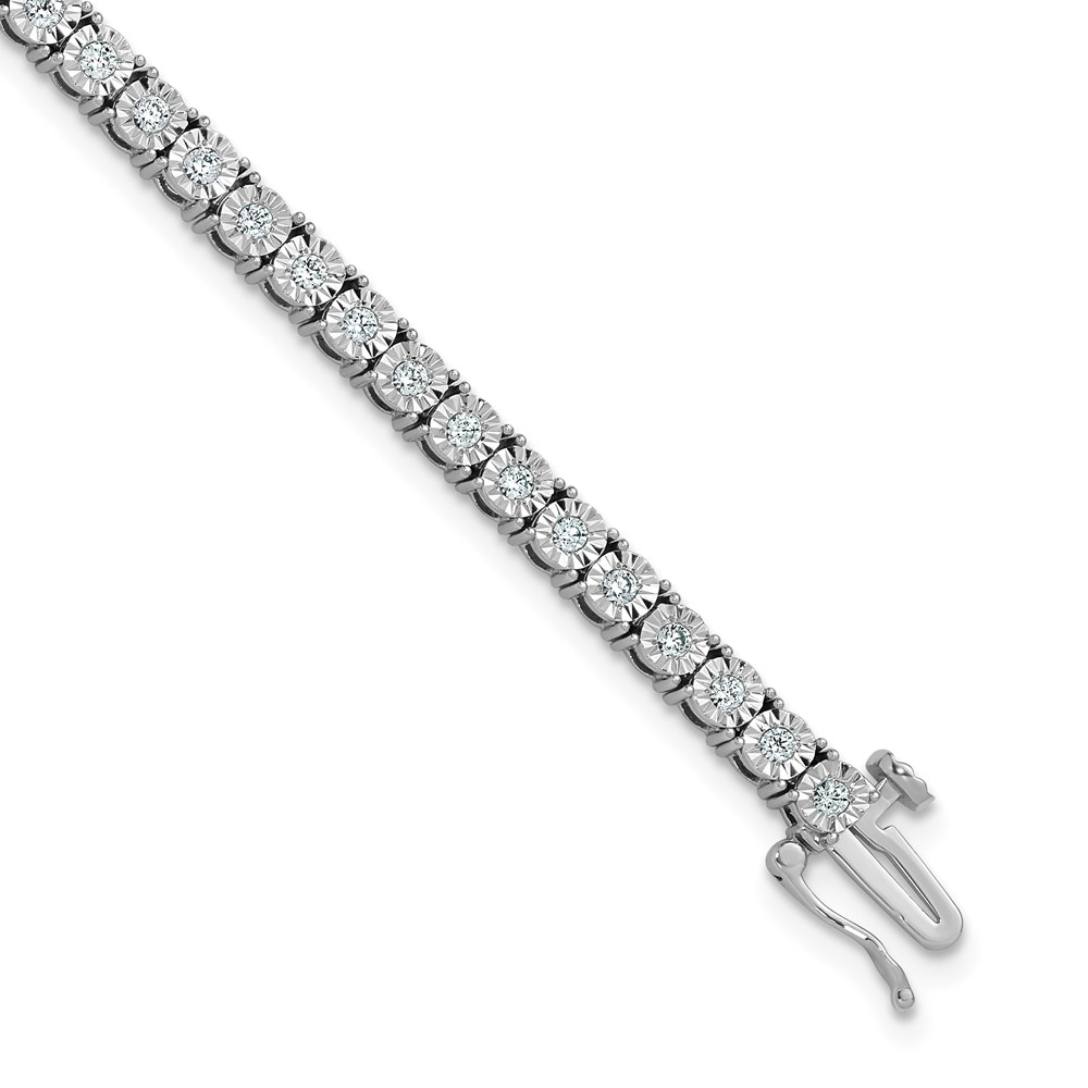 Sterling Silver 1ct Lab Grown Diamond VS SI+ G+ Comp Tennis Bracelet