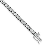 Sterling Silver 1ct Lab Grown Diamond VS SI+ G+ Comp Tennis Bracelet view 1