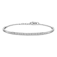 14K White Gold 0.75 Carat Lab Grown Diamond VS SI+ G+ Complete Bangle Bracelet view 3