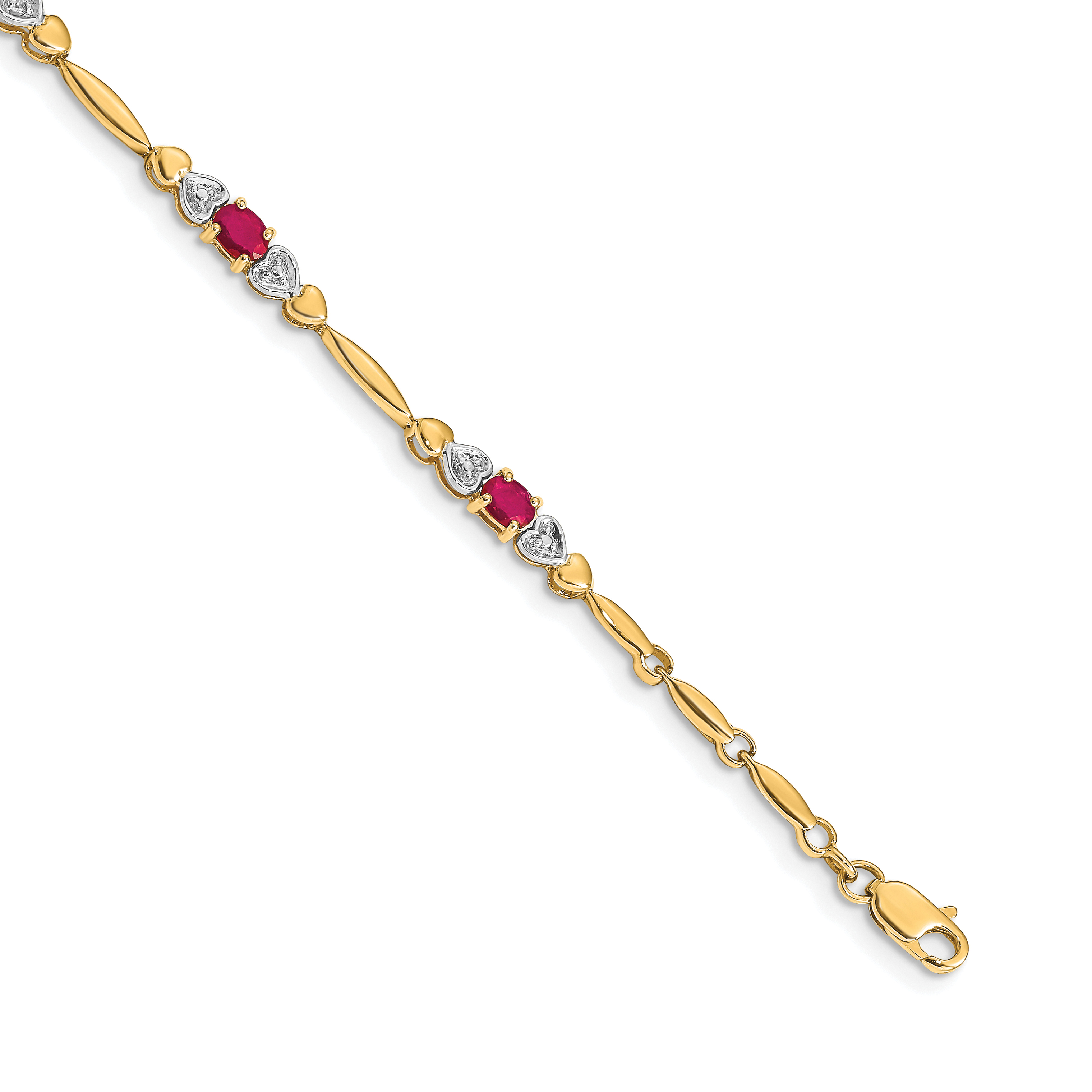 10k Diamond and Ruby Bracelet (BM4479-RU-001-1YA)