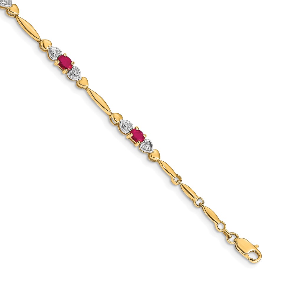 10k Diamond and Ruby Bracelet (BM4479-RU-001-1YA)
