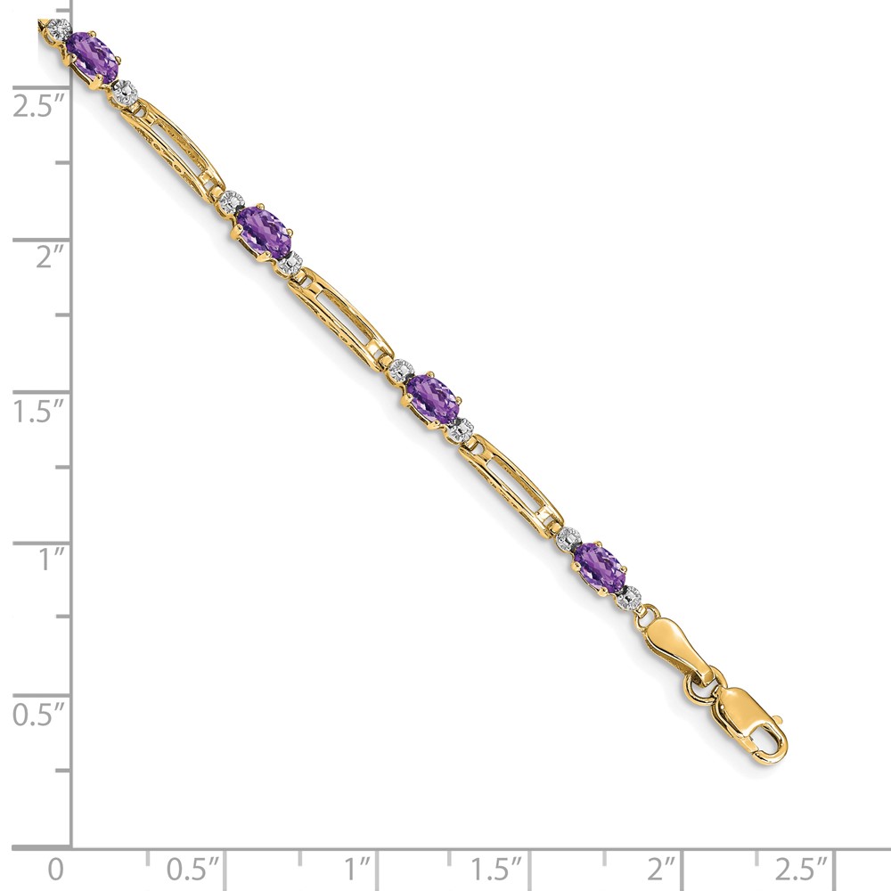 10k Diamond and Amethyst Bracelet (BM4492-AM-001-1YA)