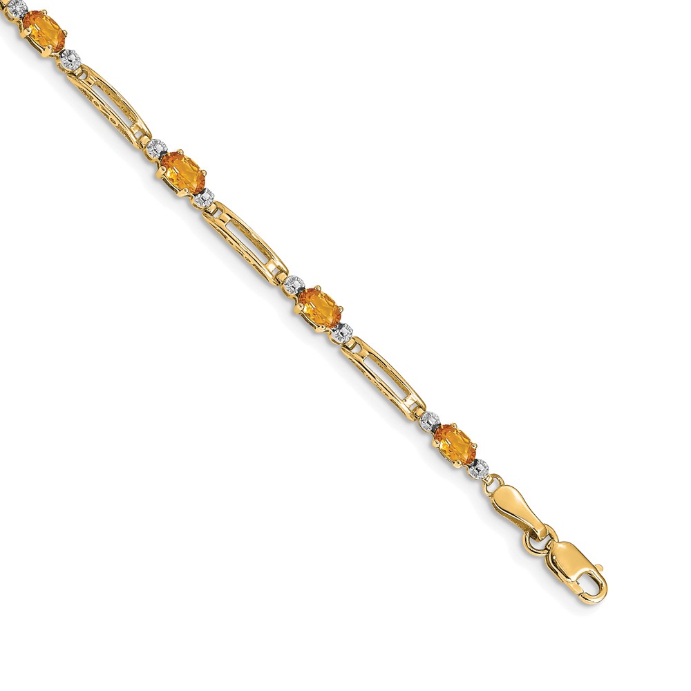 10k Diamond and Citrine Bracelet (BM4492-CI-001-1YA)