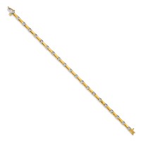 14K Two-Tone 0.25 Carat Lab Grown Diamond VS SI+ G+ Complete Bracelet, 7.5" view 2