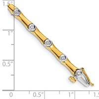 14K Two-Tone 0.25 Carat Lab Grown Diamond VS SI+ G+ Complete Bracelet, 7.5" view 3