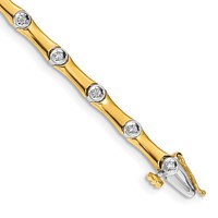 14K Two-Tone 0.25 Carat Lab Grown Diamond VS SI+ G+ Complete Bracelet, 7.5" view 1
