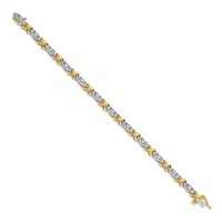 14K Two-Tone 0.50 Carat Lab Grown Diamond VS SI+ G+ Complete X Fancy Bracelet, 7" view 2