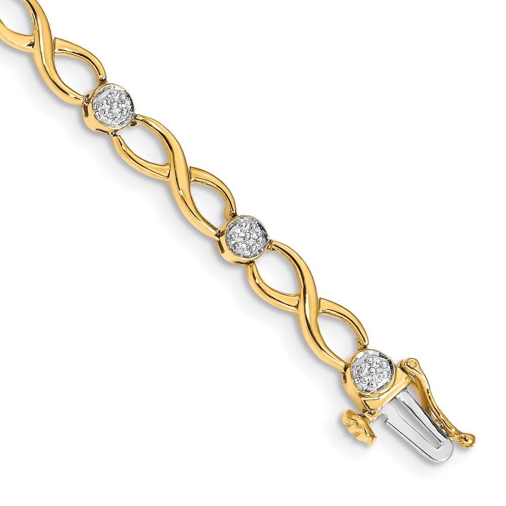 10k Diamond Infinity Bracelet (BM4631-013-1YA)