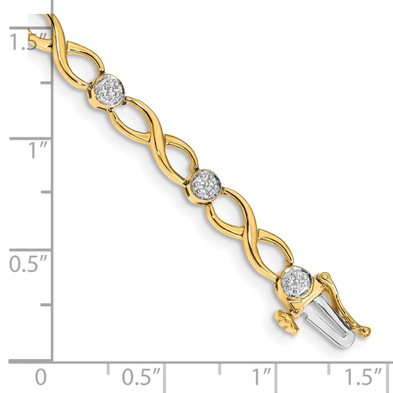 Gold Diamond Infinity Bracelets