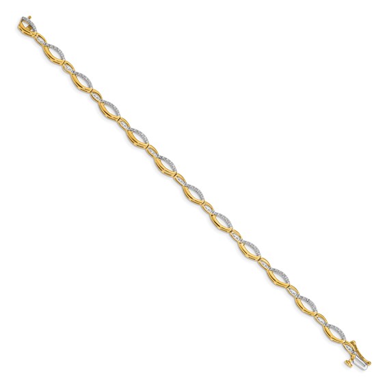 Gold Diamond Link Bracelets