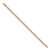 14K Yellow Gold 0.88 Carat Lab Grown Diamond VS SI+ G+ Complete Fancy Tennis Bracelet, 7.5" view 2