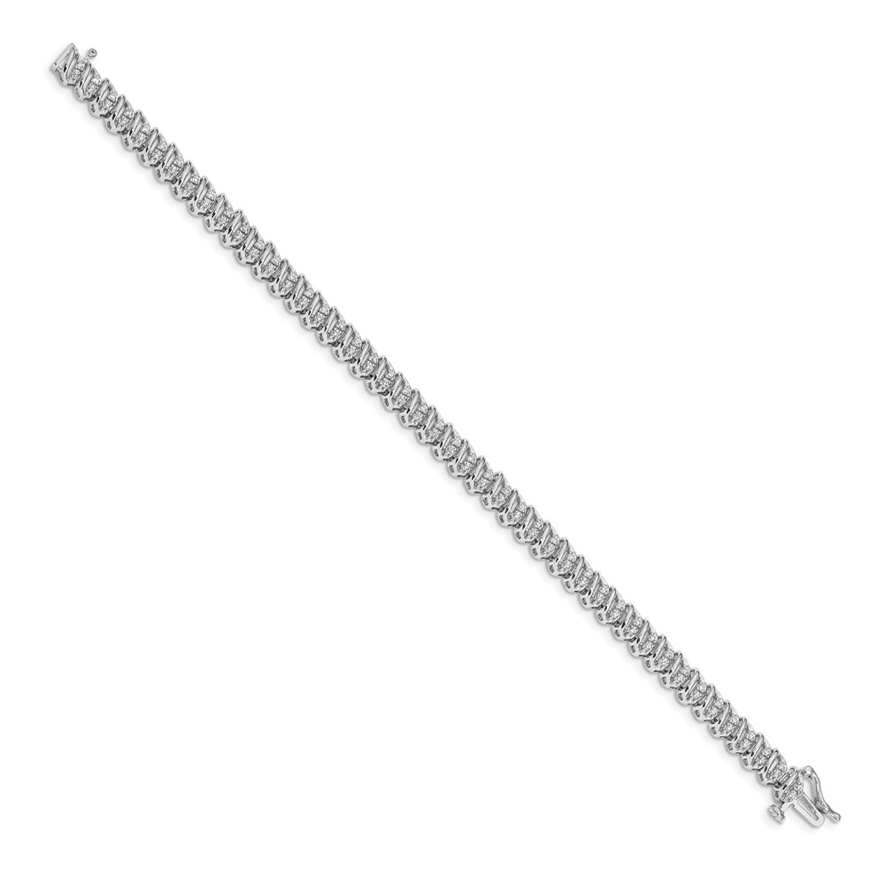 14k White Gold Complete 1 carat Diamond 7 inch Tennis Bracelet (BM4645-100-WA)