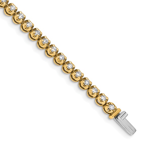 14k Yellow Gold Diamond Bracelet