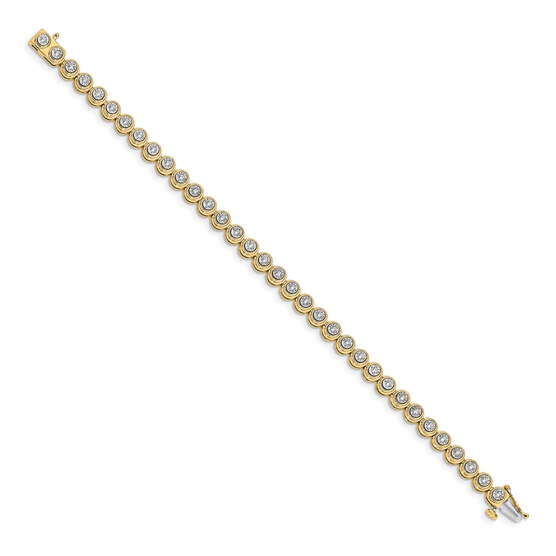 14K Lab Grown Diamond VS/SI+ G+ Circle Link Bracelet