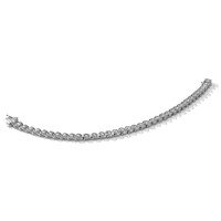 14K White Gold 0.62 Carat Lab Grown Diamond VS SI+ G+ Complete Fancy Bracelet, 7.5" view 4