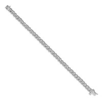 14K White Gold 0.62 Carat Lab Grown Diamond VS SI+ G+ Complete Fancy Bracelet, 7.5" view 2