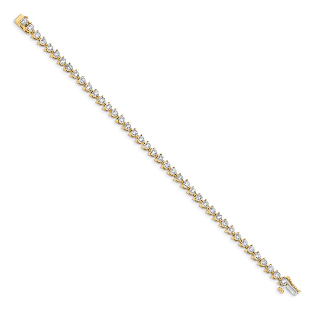 14k 2 carat Lab Grown Diamond VS/SI+ G+ 7.25 inch Fancy Tennis Bracelet (BM4656-200-YLG)