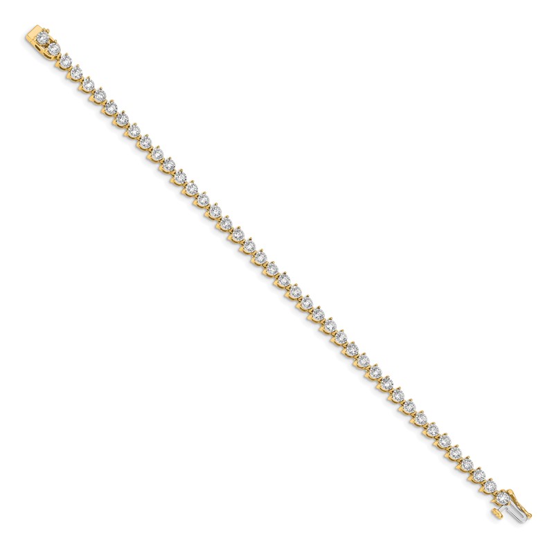 14k 2 carat Lab Grown Diamond VS/SI+ G+ 7.25 inch Fancy Tennis Bracelet