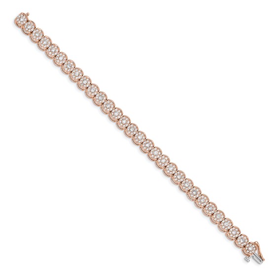 14k Rose Gold Diamond Bracelet