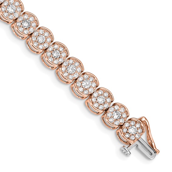 14k Rose Gold Diamond Bracelet