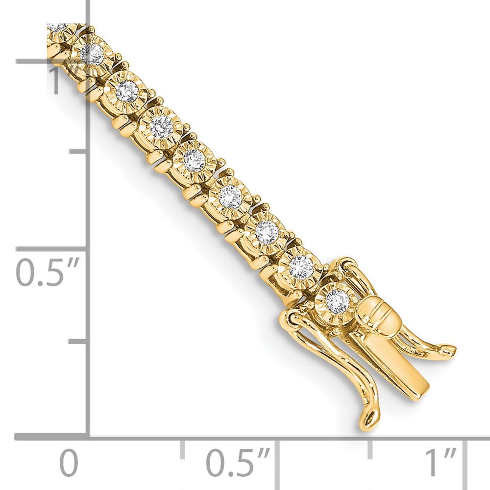 14k Complete 1 carat Diamond Illusion Setting 7 inch Tennis Bracelet (BM4665-100-YA)