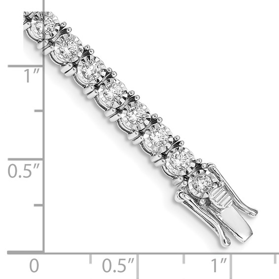 14k White Gold Illusion Setting Bracelet-Mtg Only, No Dias