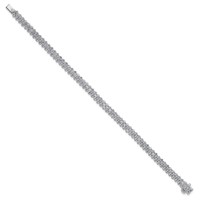14K White Gold 5 Carat Lab Grown Diamond VS+ F+ Complete Tennis Bracelet view 2