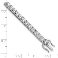 14K White Gold 10 Carat Lab Grown Diamond VS SI+ G+ Complete Round Tennis Bracelet view 4