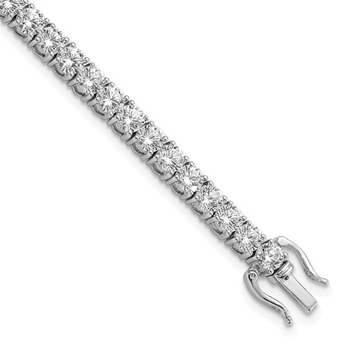 14K White Gold 10 Carat Lab Grown Diamond VS SI+ G+ Complete Round Tennis Bracelet