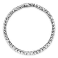 14K White Gold 7.88 Carat Lab Grown Diamond VS SI+ G+ Complete Round Tennis Bracelet view 4