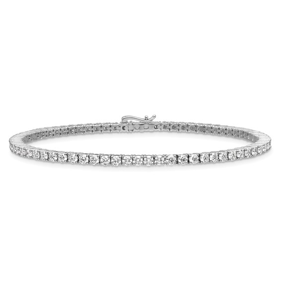 14k 4 3/8 carat Lab Grown Diamond VS/SI+ G+ Complete 7.5 inch Tennis Bracelet