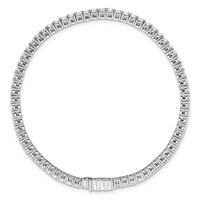 14K White Gold 4.38 Carat Lab Grown Diamond VS SI+ G+ Complete Tennis Bracelet, 7.5" view 4