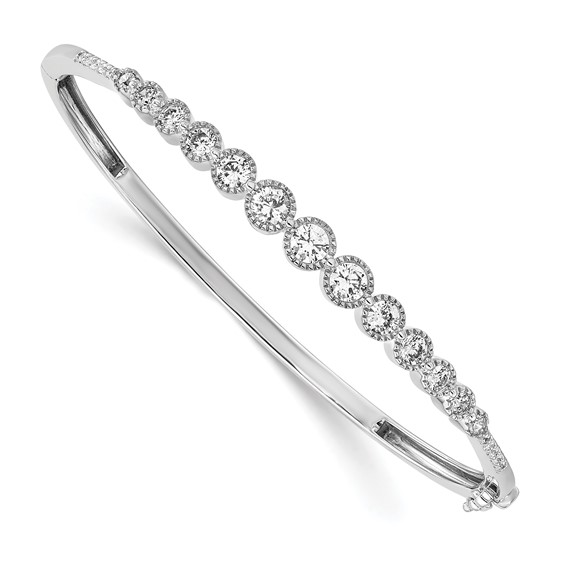 Hinged Lab Grown Diamond Bangles