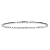 14K White Gold 1.33 Carat Lab Grown Diamond VS SI+ G+ Complete Round Tennis Bracelet view 4