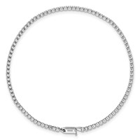 14K White Gold 1.33 Carat Lab Grown Diamond VS SI+ G+ Complete Round Tennis Bracelet view 3