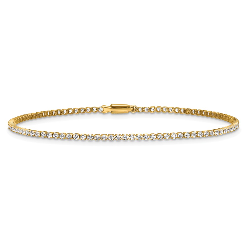 14k 1 1/3 carat Lab Grown Diamond VS/SI+ G+ 7 inch Tennis Bracelet (BM9157-132-LG)