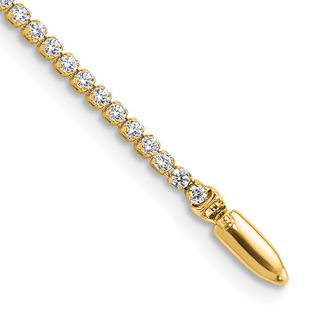 14k 1 1/3 carat Lab Grown Diamond VS/SI+ G+ 7 inch Tennis Bracelet (BM9157-132-LG)