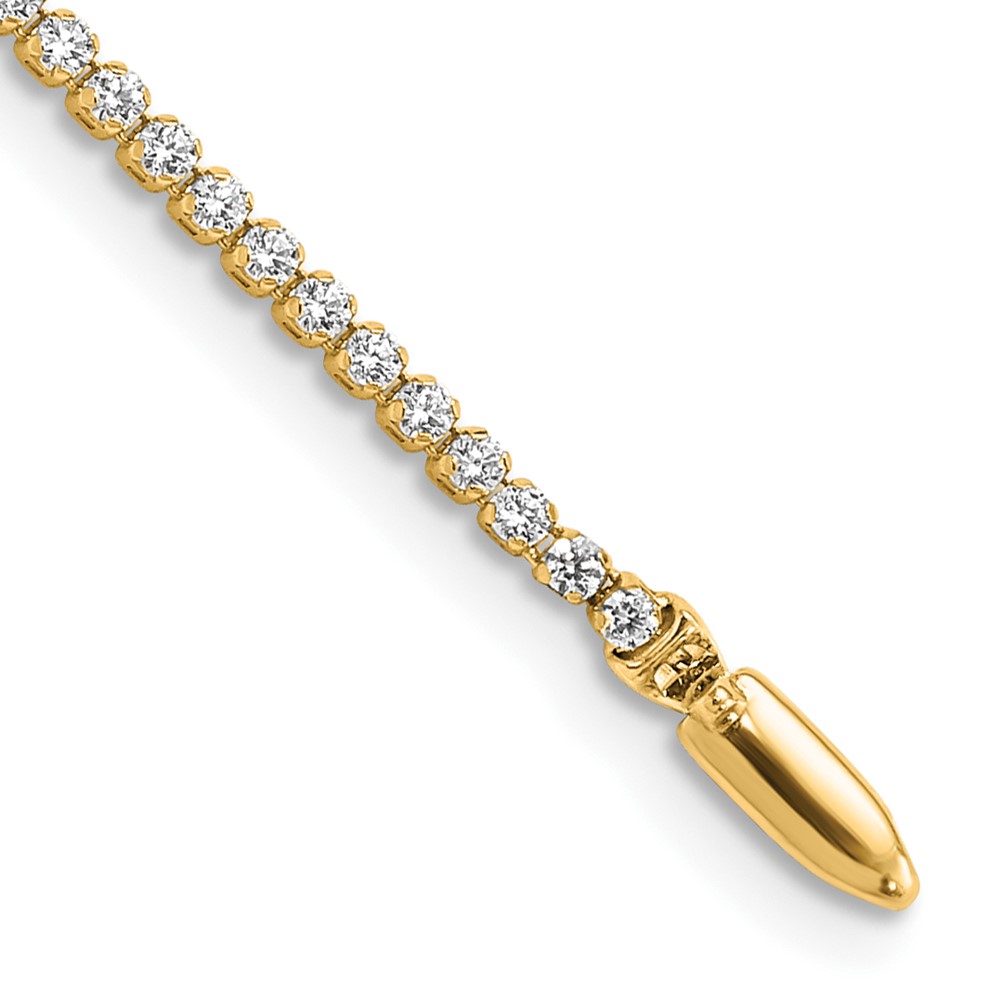 14k 1 1/3 carat Lab Grown Diamond VS/SI+ G+ 7 inch Tennis Bracelet (BM9157-132-LG)