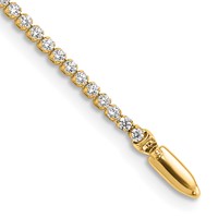 14K Yellow Gold 1.33 Carat Lab Grown Diamond VS SI+ G+ Complete Tennis Bracelet, 7" view 1