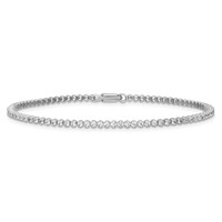 14K White Gold 2.12 Carat Lab Grown Diamond VS SI+ G+ Complete Round Tennis Bracelet view 3