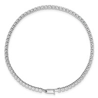 14K White Gold 3.20 Carat Lab Grown Diamond VS SI+ G+ Complete Round Tennis Bracelet view 4