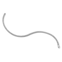 14K White Gold 3.20 Carat Lab Grown Diamond VS+ F+ Complete Round Tennis Bracelet view 2