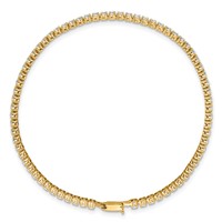 14K Yellow Gold 3.20 Carat Lab Grown Diamond VS SI+ G+ Complete Round Tennis Bracelet view 4