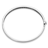True Origin 14K White Gold 1.62 Carat Lab Grown Diamond VS+ F+ Complete Bangle, 6.75" view 2