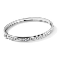 True Origin 14K White Gold 1.62 Carat Lab Grown Diamond VS+ F+ Complete Bangle, 6.75" view 5
