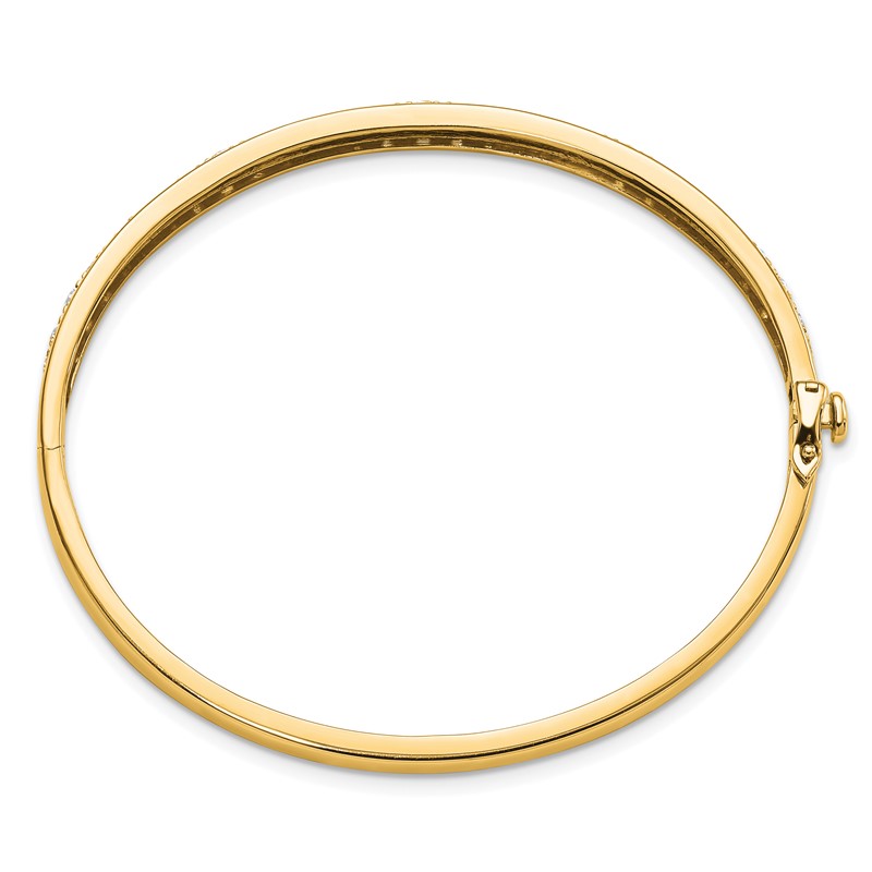 True Origin 14k 1 5/8 carat Lab Grown Diamond VS D E F 6.75 inch Bangle