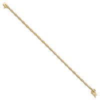 True Origin 14K Yellow Gold 0.50 Carat Lab Grown Diamond VS+ F+ Complete Fashion Bracelet, 7" view 2
